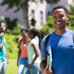 african college student outdoors