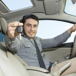 Portrait of driver young man